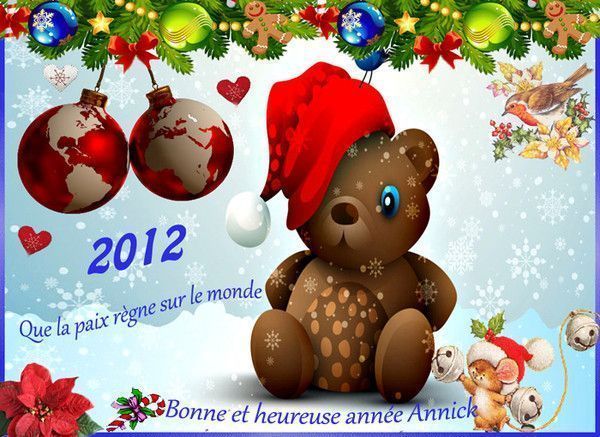 Merci Ana et bonne et heureuse Année 2012